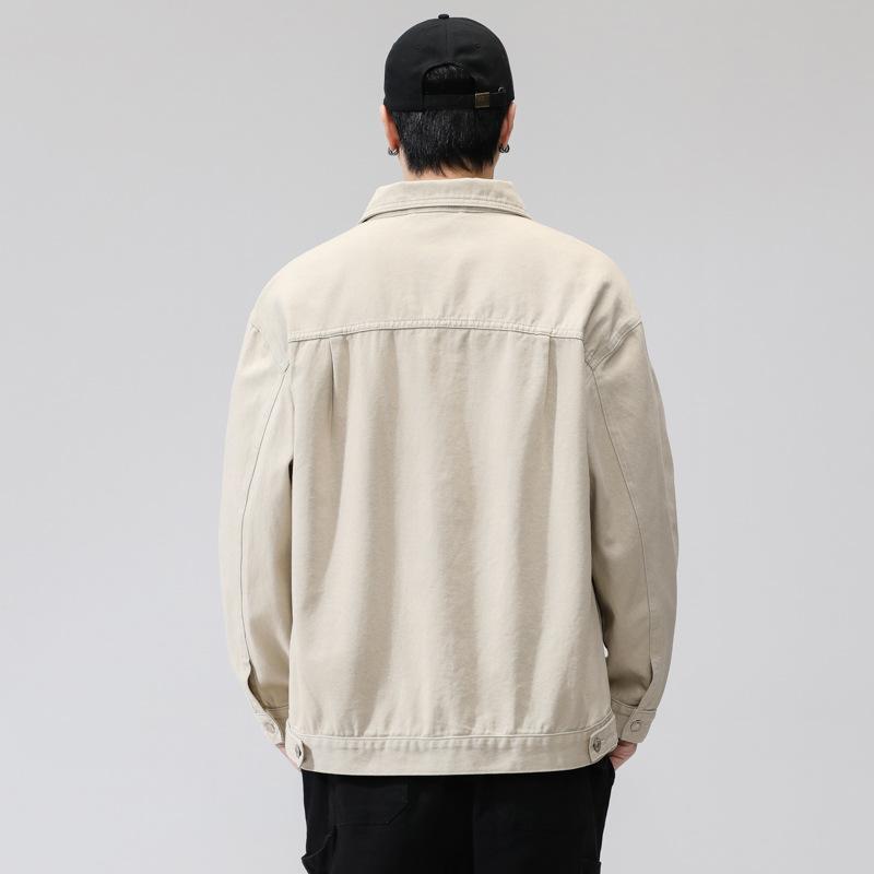Jeansjacke Herren Frühling Hongkong Style Trend Tooling Locker Lässige Jacke Mode Vielseitiges Oberteil