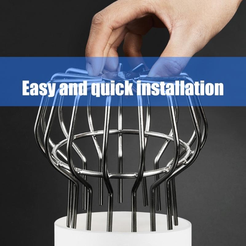 Strong Debris Defense Drain Filters Meshing Resistant Easy Installs Steel Drain Cover Meshing for Gutters Downspouts