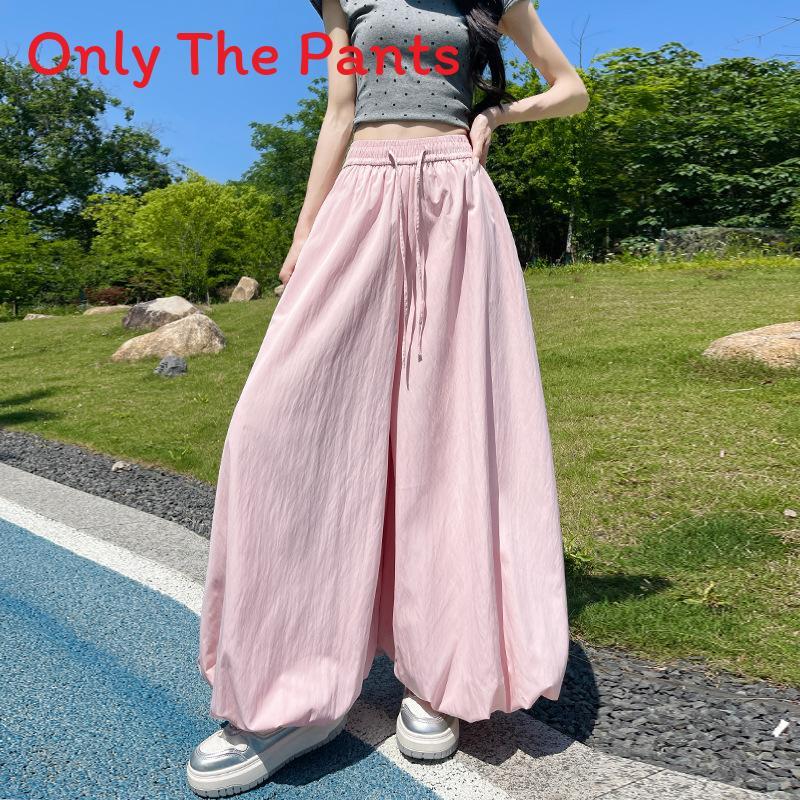 Summer Girl Floral Bubble Skirt Pants With High Waist For Casual Wear