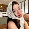 Crochet Lace Layering Scarf | Textured Skirt Overlay | Spring Summer Accessory