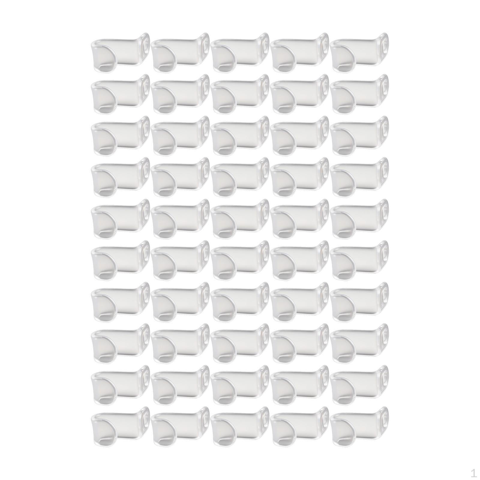 

50Pcs Clothes Hanger Connector Link Hooks Clear Space Saving Hanging Organizer Cascading Hangers for