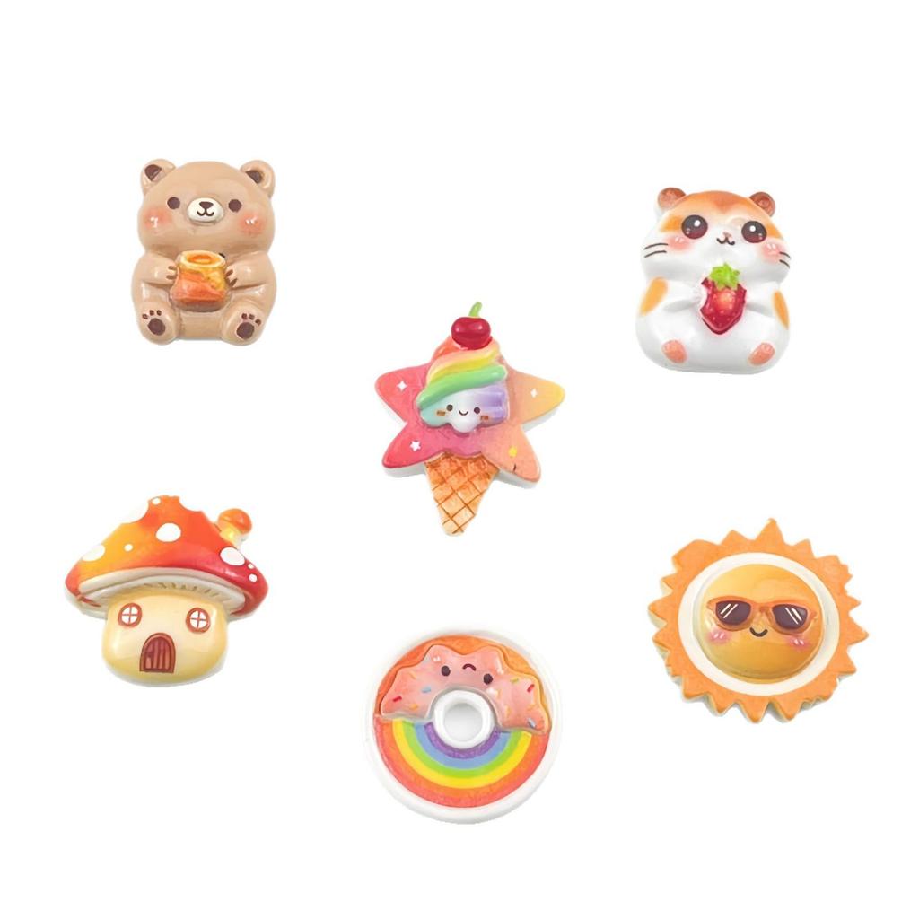 Five-Pointed Star Resin Ice Cream Sun Hair Clip & Phone Case Accessory