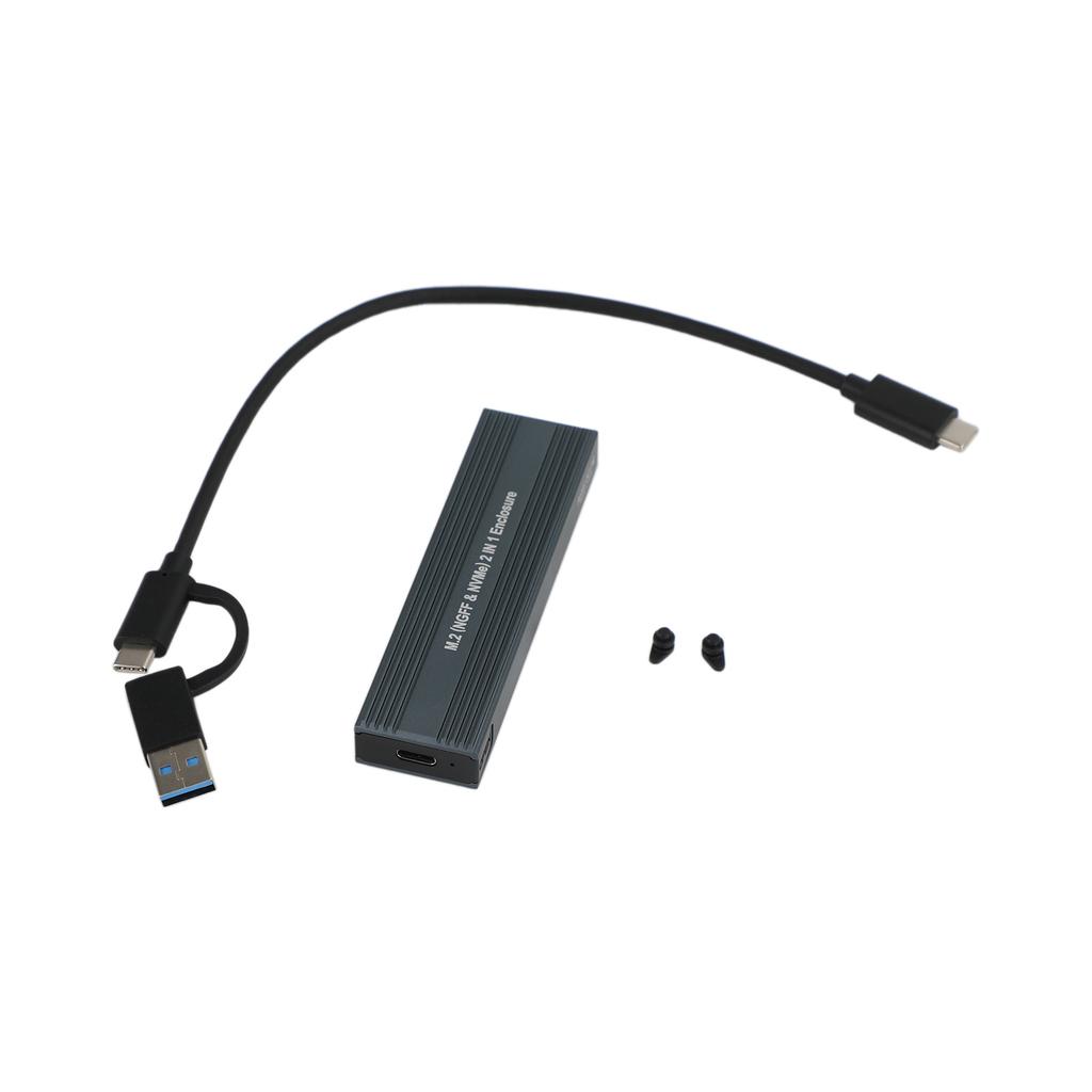 M.2 NVME SSD Adapter USB 3.1 Dual Protocol Hard Drive Enclosure 10Gbps