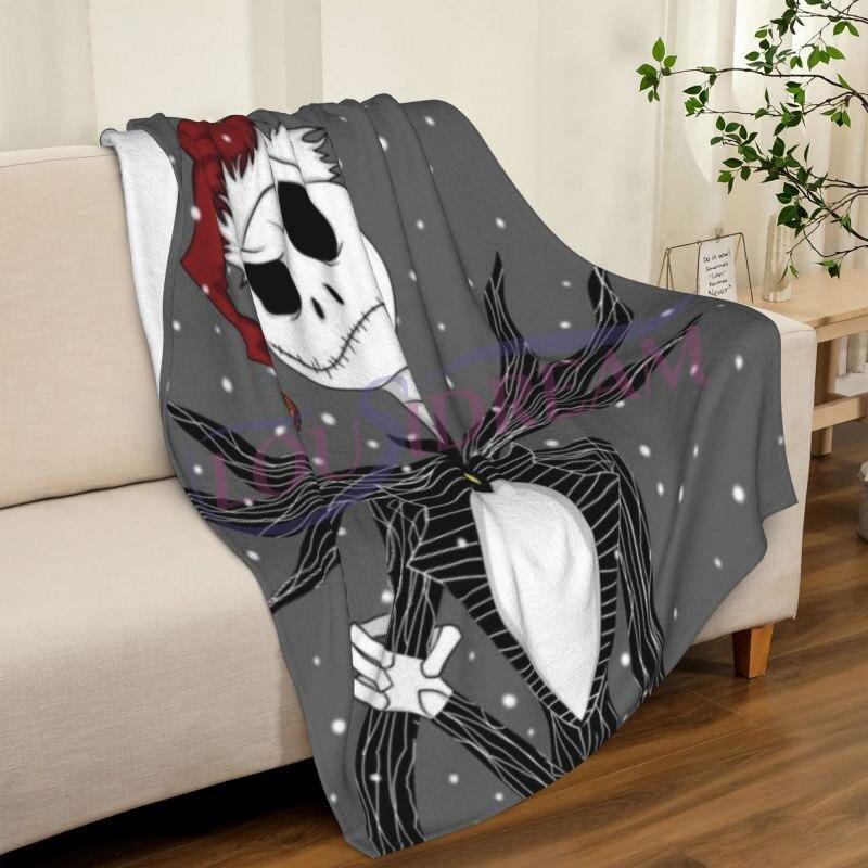 Skull Lover Series Blanket 3D Print Fashion Halloween Lover Flannel Sofa Blanket Blanket Unique Skull Christmas Throw Blanket
