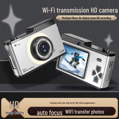 HD Dual-Camera CCD Digital Camera with Fill Light - Entry-Level Mirrorless Compact for Student Travel