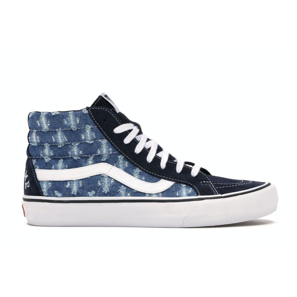 

Джинсовые кроссовки унисекс Vans Supreme x Sk8-Hi Blue Hole Punch VN0A38Z32DD