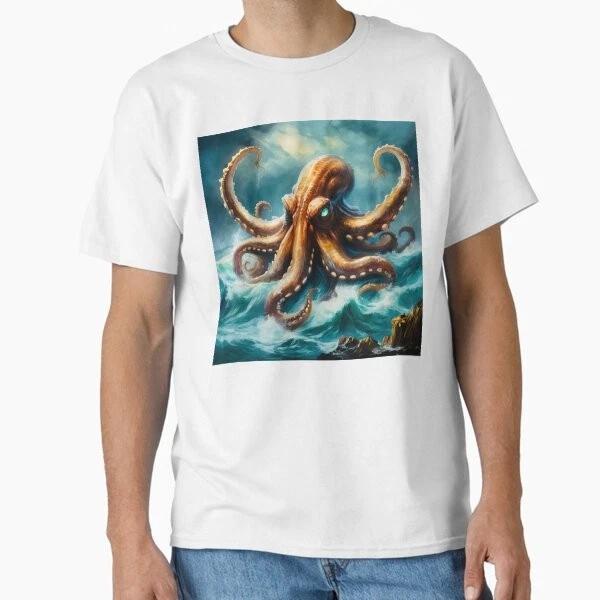 The Kraken Classic TShirt Made In UsaAus TShirt S2xl S