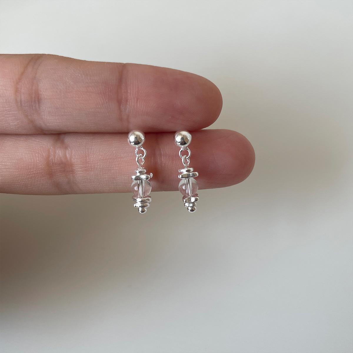 

Серьги-гвоздики из стерлингового серебра 925 пробы, женские серьги в стиле ретро с натуральным камнем в этническом стиле, нишевые высококачественные новые серьги 925 silver