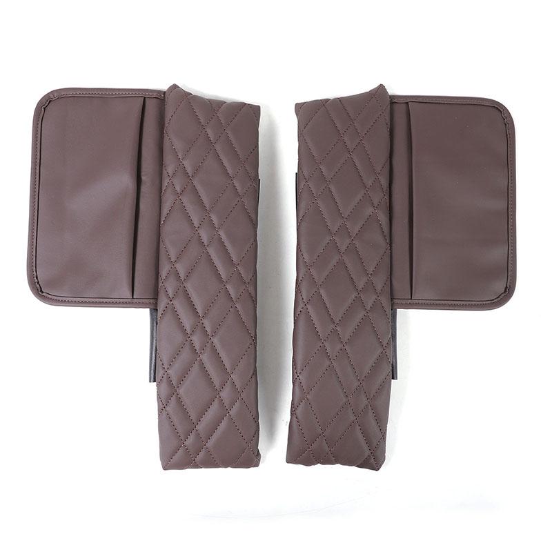 For BMW 7 Series G70 -2024 Leather Pad Protector with Phone Storage Bag Anti-Scratch Car Center Armrest Cover Accessories