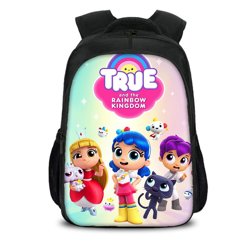 True and the Rainbow Kingdom double-layer backpack with large capacity cartoon print for kindergarten children and students