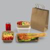 Rectangular Paper Box, Disposable Paper Lunch Box, Picnic Box, Takeout Box, Packaging Box, Bento Bowl for Going Out