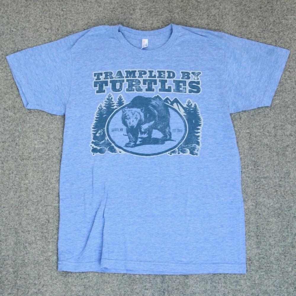 Trampled By Turtles Band Bear Graphic Unisex Blue T Shirt Full Size S-5XL Unisex T-Shirt XXXXL