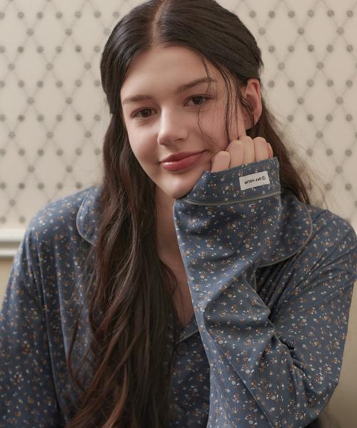 

[OFF HOUR] Navel Peach Fluff Long Sleeve Pajama Set [Shipped from Korea] 100% Authentic M