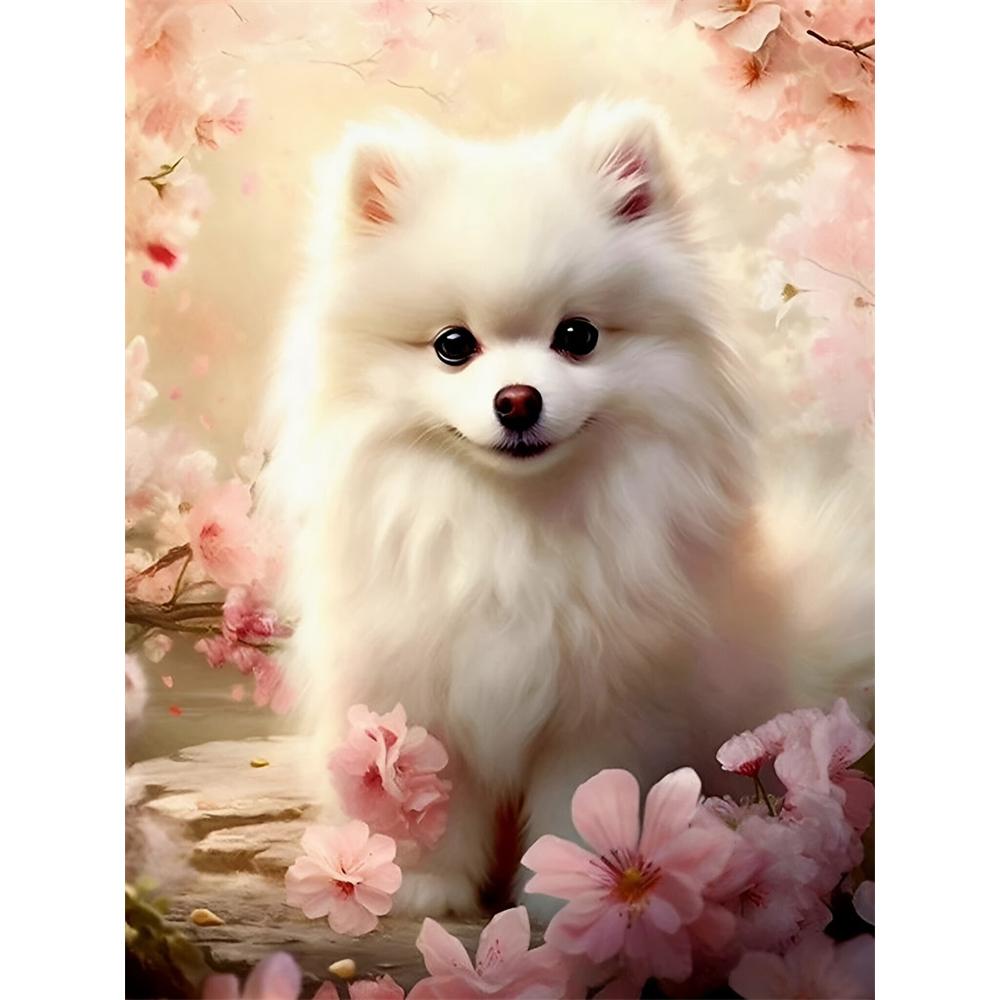 Pomeranian Cartoon Dog Animal Diamond Painting Cross Stitch Kit Pixel Mosaic Embroidery Home Decor 5D DIY Art Drawing Hanging