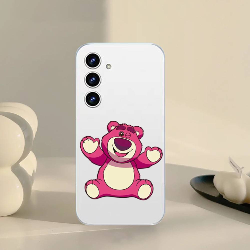 Cute L-Lotso Phone Case For Samsung Galaxy S21 S22 S23 S24 S25ULTRA FE Ultra Plus5G A52S Transparent Cover