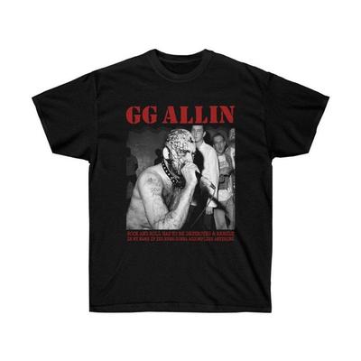 GG Allin Shirt Short Sleeve Shirt Black Unisex All Size Shirt E296
