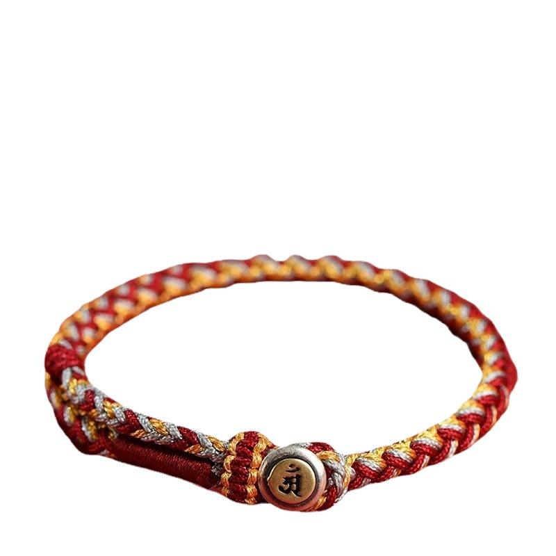 Dragon zodiac bracelet, Tai Sui red string bracelet for women, braided rope, dragon zodiac Buddha bracelet, gift for men