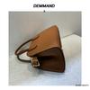 Niche Retro Premium Tote Bag Dong Jie Bai He Same Model Genuine Leather Large-capacity Commuter Portable Single-shoulder