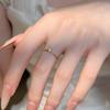 18K Zircon Women's Ring, Minimalist Niche Design, S925 Sterling Silver, Thin, Cold, Light Luxury Style