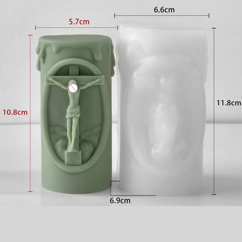 Cylindrical Aromatherapy Candle Silicone Mold DIY Handmade Candle Decorative Mold