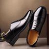 Four Seasons Formal Leather Shoes Men's Shoes Business Casual Leather Shoes Three-joint Lace-up Wedding Shoes Men