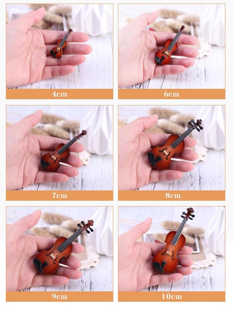 Mini Violin Model - Musical Instrument Decor Gift for Friends, Birthday, or Christmas