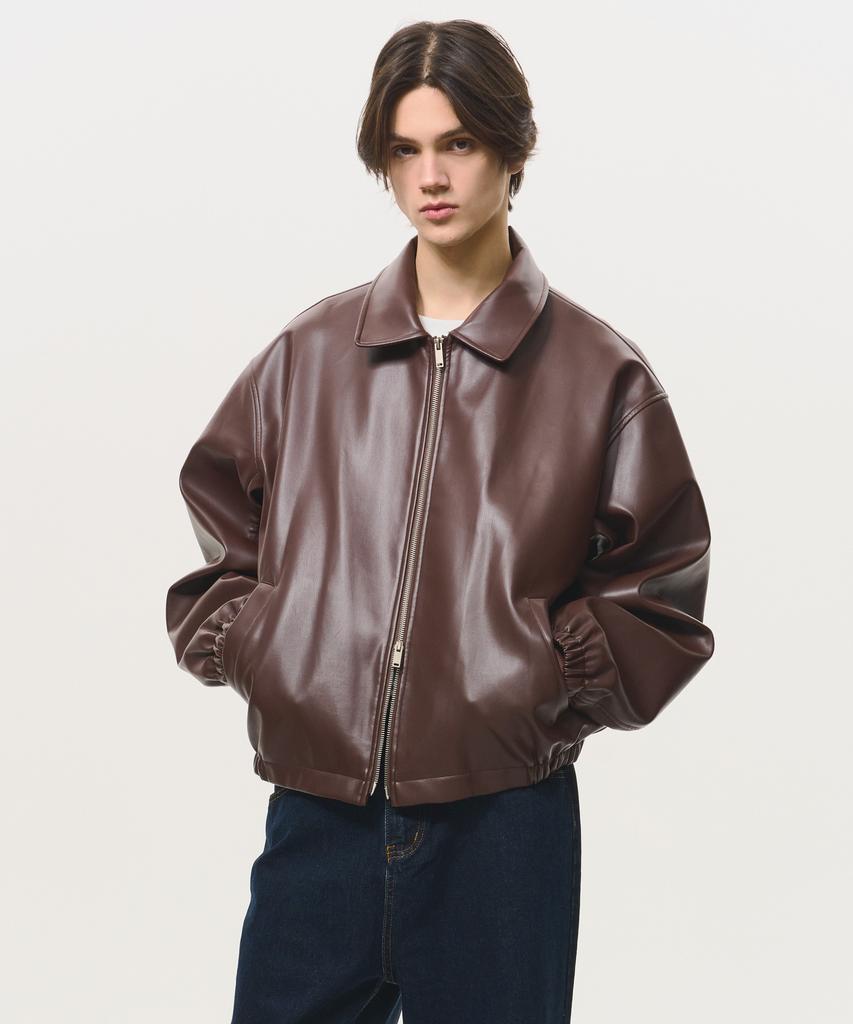 Black Moment Signature Synthetic Leather Oversized 2-Way [Brown]