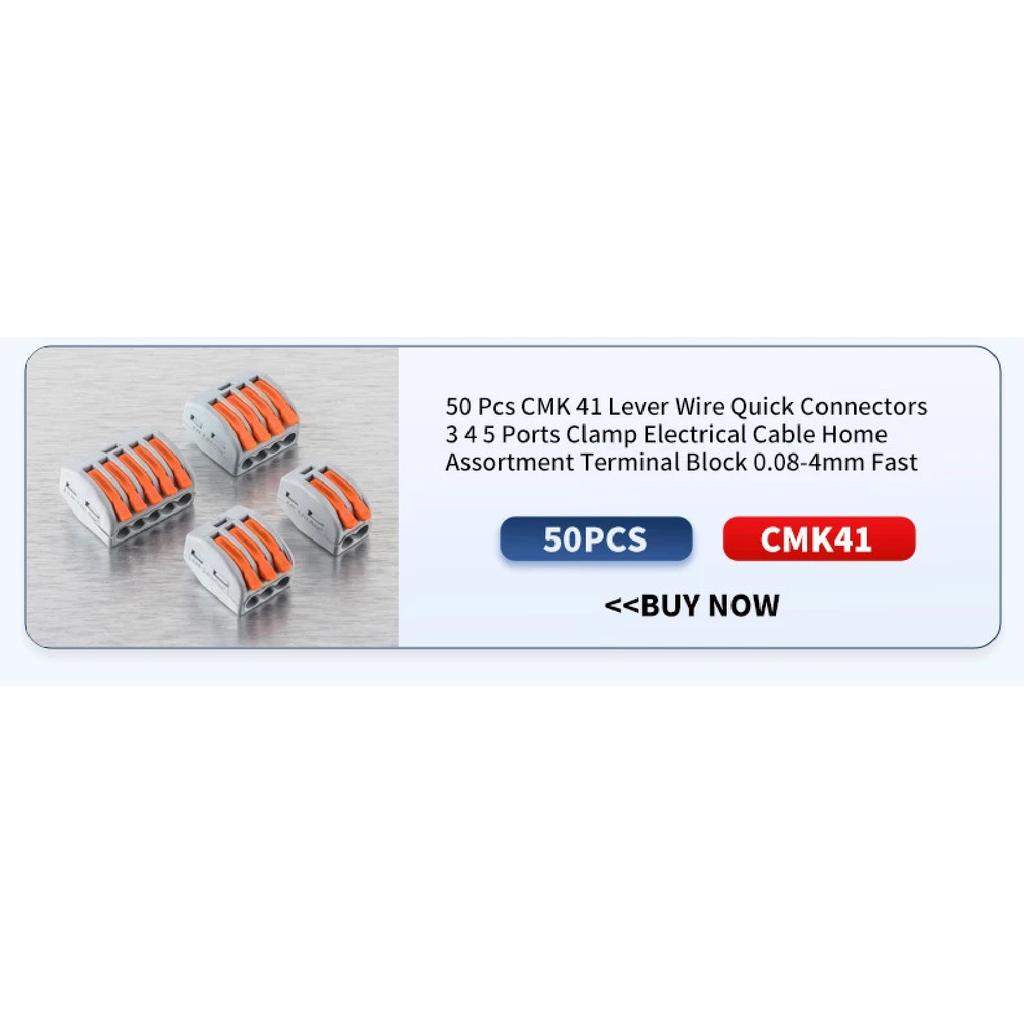 JINH 20Pcs CMK 64 Quick Connectors Fast for Flexible Connectivity Wires Compact Plug Mini Male Female Terminals Universal Blocks