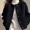 Women's Lambswool Hooded Sweatshirt - Winter 2025 Style, Plus Velvet, Thickened, Loose Cardigan, Trendy and Warm Outerwear for Students.