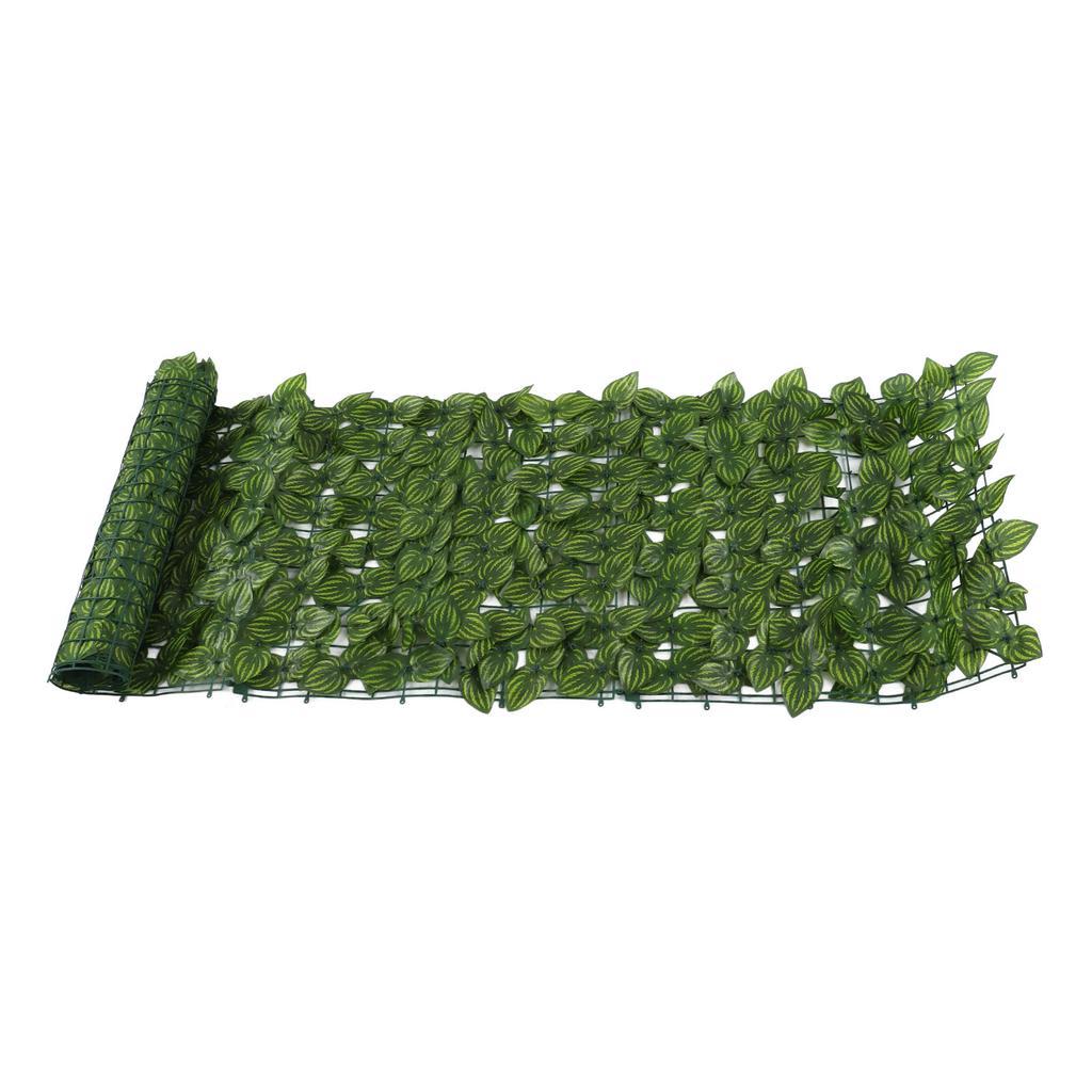 Faux Leaf Hedge Simulation Prevent Leaves Falling Off Decorative Artificial Fence Screen for