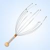 Octopus Head Massager Stainless Steel Brain Massage Claw Scalp Scratcher Engraved Head Relaxer for Promotes Blood Circulation Relieves Muscle Pain