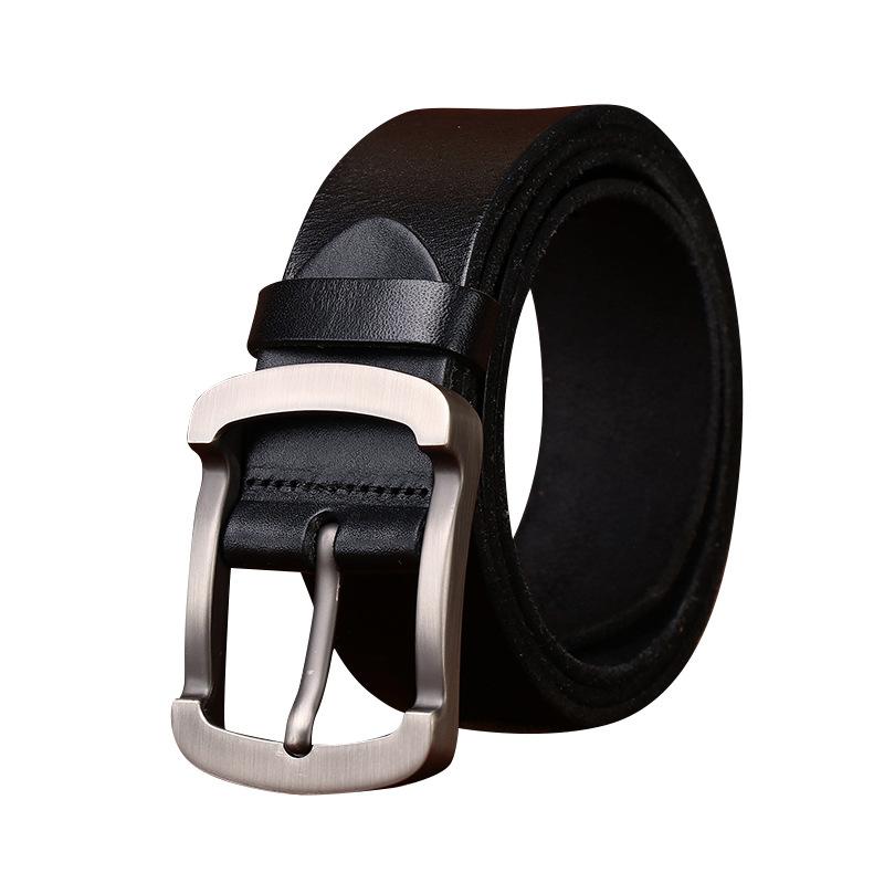 Exclusive For Men'S Pin Buckle Belt, First Layer Cowhide Casual Versatile With Jeans Casual Leather Men'S Belt