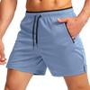 2025 Schnelltrocknende Herren-Laufshorts mit Reißverschlusstaschen für Fitnessstudio, Sport und Strand
