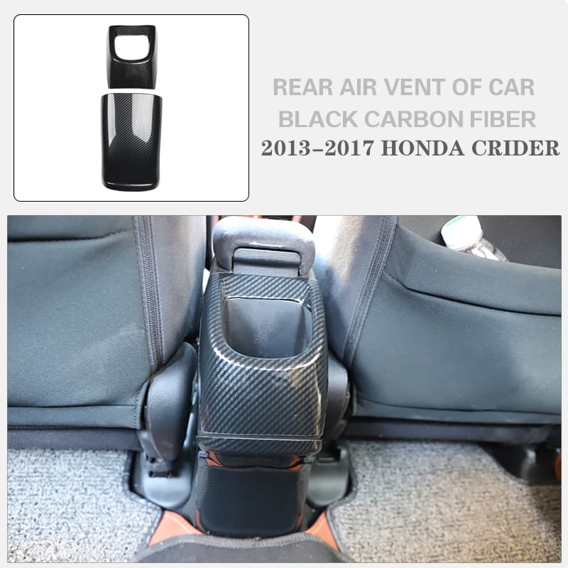 13-17model of CRIDER Rear Cup Holder with Carbon Fiber Pattern Black Navigation Panel Is Used for Car Interior Decoration
