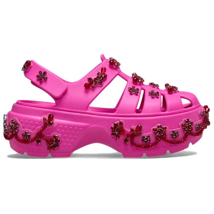 Simone Rocha X Crocs Snow House Comfortable Versatile Roman Sandals Unisex Sandals Pink 211428-6QQ