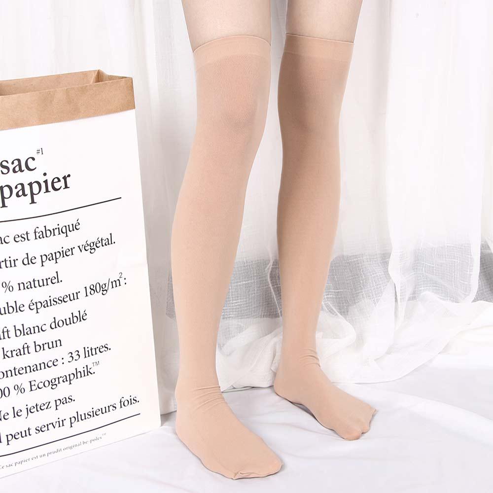 

Skinny New Design Over Knee Socks Fashion Over Knee Thigh High Long Cotton Stockings Sexy Stocking Black White Skinny Stockings One Size бежевый
