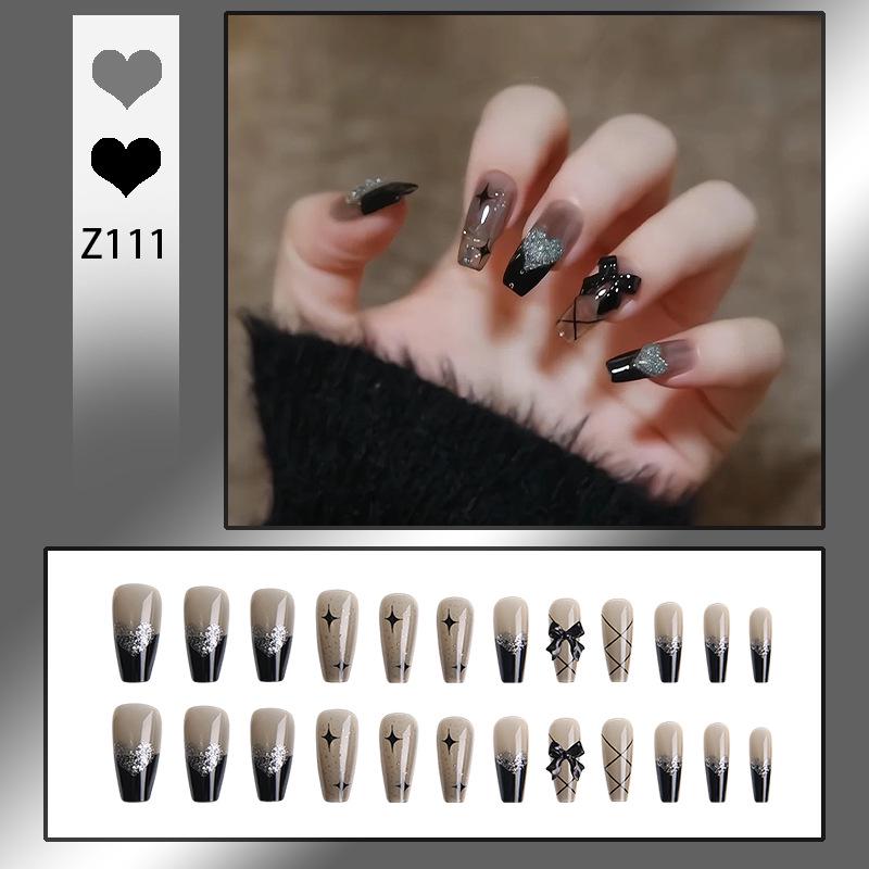 

Dark Butterfly Heart Nail Stickers - Sweet & Spicy Style Wearable Art Glue Variant