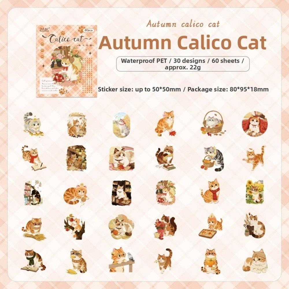 Cute Cartoon Style Stationery Stickers DIY Kitten Holiday Pet Stickers Craft Decoration D