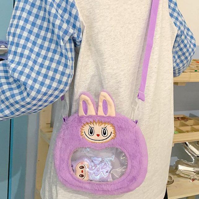 Labubu's New Cartoon Plush Crossbody Bag Is a Cute and Plush Birthday Gift