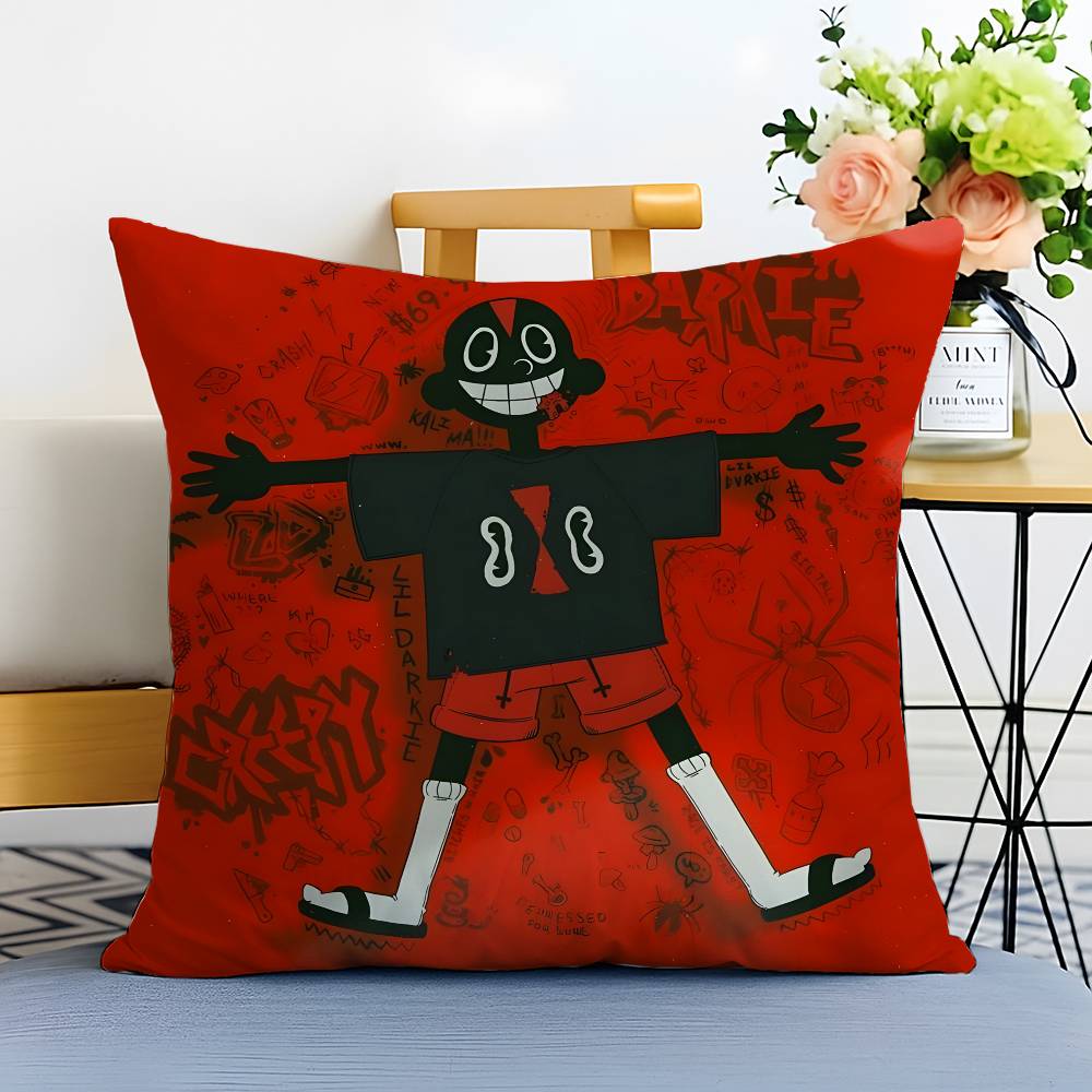 Singer L-Lil Darkie-MT Rapper Pillow Case Printed Brushed Fleece Pillow Baby Skin-Touch Eco-Friendly Dye-Sublimat