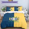 Brazilian Football Crest Printed Pattern Duvet Cover Set – Includes 1 Duvet Cover and 2 Matching Pillowcases Bedroom Decor Christmas Gifts