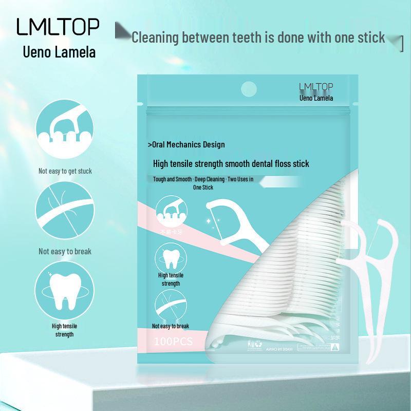 

100 Floss Picks - Fine, Smooth, Disposable Toothpicks SY001
