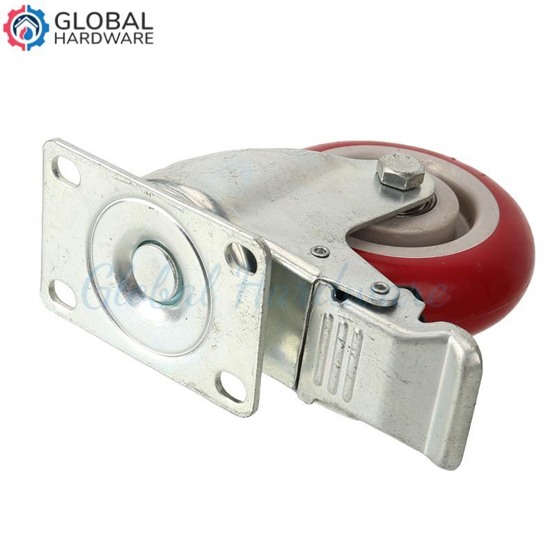 4 Inch Heavy-Duty Universal Caster Wheels - 360° Swivel Silent Brake Ideal for Furniture Wear-Resistant for Platform Trolley