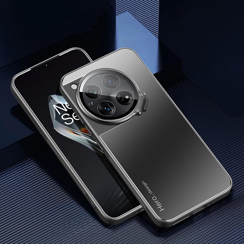 For OnePlus 12 5G Case with Lens Kickstand Shockproof PC+TPU Phone Cover