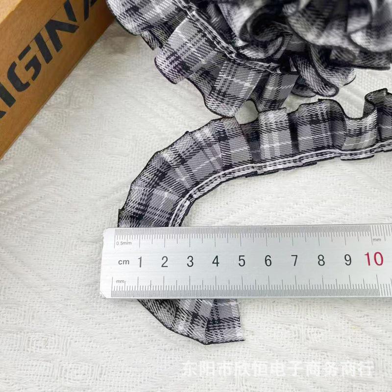 In Stock: Colorful Plaid Lace for Toys, Shoes, Hats, Home Textiles & Crafts, 2.5cm Thick