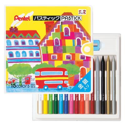 Crayon Colored Pencils Pastik 15 Colors GC1-15