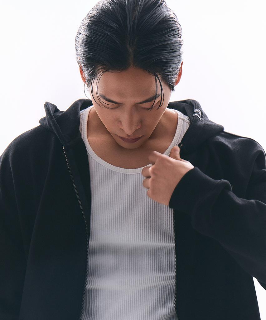 Waydn [Ali] The Greatest Oversized Zip-Up Hoodie Black
