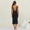 Háčkovaná tunika Sexy bez rukávů s U-výstřihem na zádech Pletené šaty Letní oblečení Dámské Plážové oblečení Plavky Cover Up plážové šaty Q1479