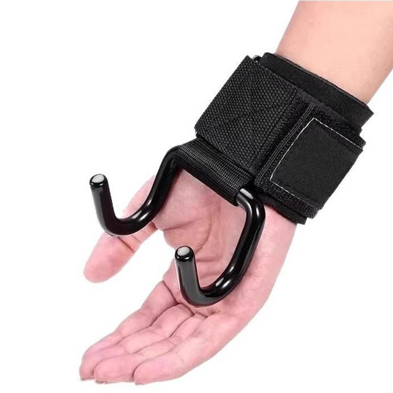 1 Pair With Anti-lumbar Hook Auxiliary Fitness Bracer Pull-up Assist Gloves Pull Hanging Horizontal Bar Hard Off Hand Hook Grip