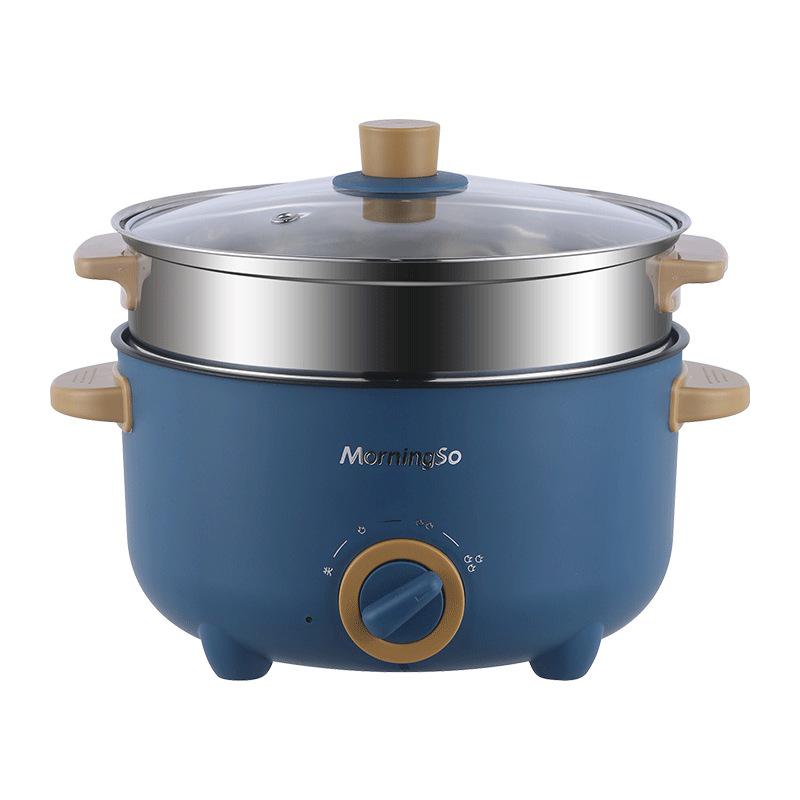 Multifunctional Electric Cooking Pot: All-in-One Hot Pot, Noodle Cooker, Stir-Fry and Frying Pan for Dorms and Small Homes